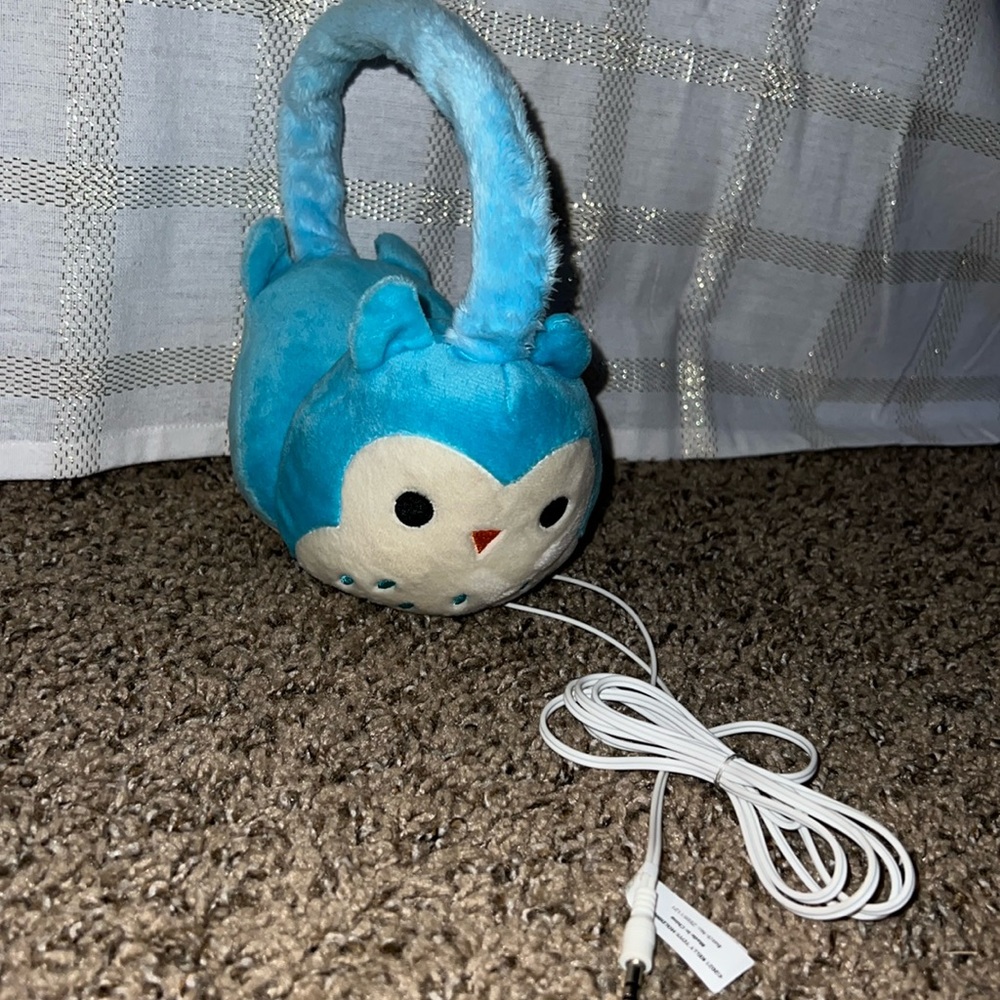 Winston the Owl Squishmallow headphones